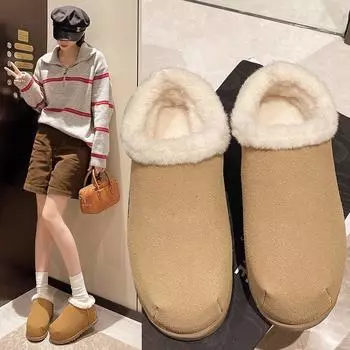 Зимние ботинки женские осенне-зимние ретро-модные классики для маленьких людей с утолщенной подошвой, теплые повседневные хлопковые туфли 35 малиновый