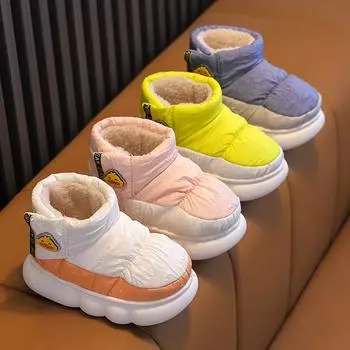 Зимние ботинки, зимняя детская обувь, хлопковая обувь 26/27 жёлтый