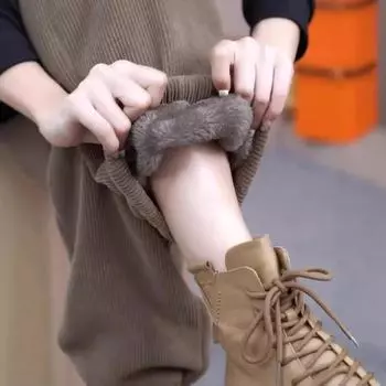 Зимние брюки большого размера из плотного вельвета для женщин M чёрный