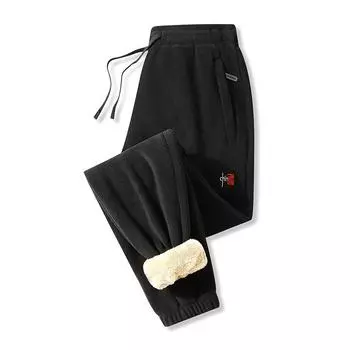 Зимние брюки мужские хлопковые повседневные брюки свободные спортивные брюки с толстым флисом плюс брюки оверсайз 8XL