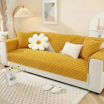 Зимние быстрые теплые плюшевые чехлы на диваны, мягкие утолщенные бархатные мягкие полотенца с изображением ягнят для гостиной, L-образный секционный чехол для дивана 70x70cm 1pc