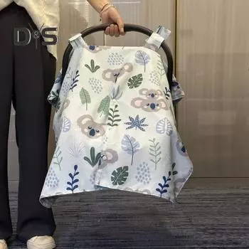 Зимние чехлы на автомобильные сиденья для младенцев, ветрозащитные теплые навесы на детские автокресла, двухслойный чехол с мультяшным принтом для детской коляски для дома и улицы B