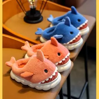 Зимние детские хлопковые тапочки с рисунком милые теплые тапочки детские зимние туфли теплая детская обувь хлопковые тапочки Zapatillas Para Nia 24-25insole16cm
