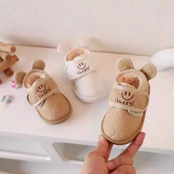 Зимние детские хлопковые туфли бархатные зимние туфли детские прогулочные туфли размеры 17-28 17 хаки