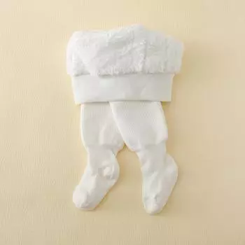 зимние детские леггинсы в полоску с подкладкой из полар-флиса, плюс теплые хлопковые колготки для малышей и детей, сохраняющие тепло 0-12Month(XS)