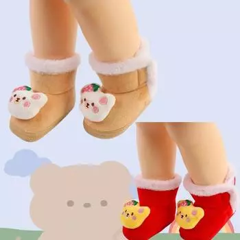 Зимние детские нескользящие ботинки для мальчиков и девочек с рисунком медведя из мультфильма, декоративные плюшевые ботинки со шнуровкой, мягкие прогулочные туфли с утолщенной подошвой 12 розовый