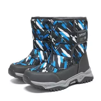 Зимние детские сапоги, теплые и толстые высокие сапоги 26