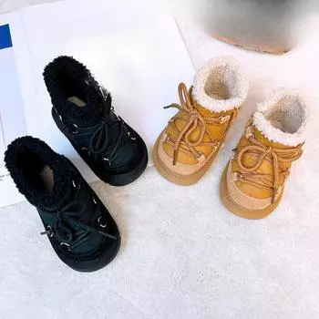 Зимние детские сапожки сохраняют тепло, детская обувь для ходьбы 15 жёлтый