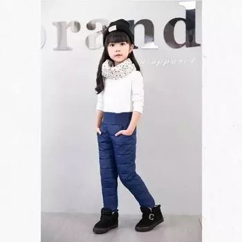 Зимние детские спортивные штаны с хлопковой подкладкой, симпатичные утепленные штаны для бега, детские панталоны для зимы, ветрозащитные штаны Spodnie 160cm чёрный