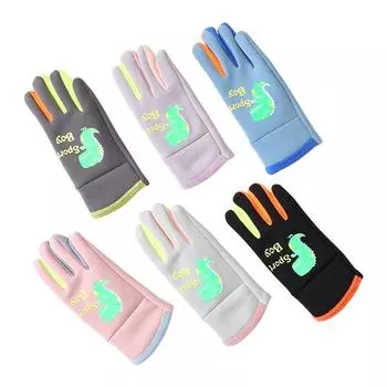 Зимние детские теплые перчатки для мальчиков и девочек для детей на открытом воздухе ветрозащитные перчатки для катания на лыжах и велоспорта светящиеся варежки для студентов и малышей S