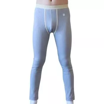 Зимние длинные кальсоны U-образные выпуклые тонкие эластичные брюки с карманами M чёрный