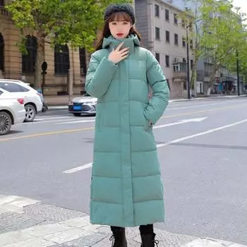 Зимние длинные парки с капюшоном, женские пуховые хлопковые зимние пальто, утолщенные теплые куртки с боковым разрезом, новые свободные хлопковые подкладки Chaqueta M бежевый