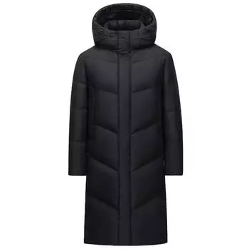 Зимние длинные пуховики унисекс для мужчин и женщин, пальто высокого качества, модные черные мужские пальто 2023 года с перьями, толстые теплые зимние парки с капюшоном S бежевый