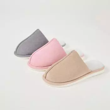 Зимние домашние пушистые тапочки для пары, домашние нескользящие теплые хлопковые тапочки, простая внешняя одежда, швабра для пола 36-37 розовый