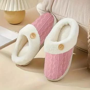 Зимние домашние тапочки на плюшевой подкладке, уютные туфли из пены с закрытым носком, нечеткие теплые домашние тапочки 44-45 чёрный