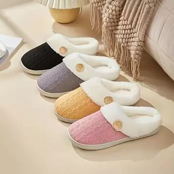 Зимние домашние тапочки на плюшевой подкладке, уютные туфли из пены с закрытым носком, нечеткие теплые домашние тапочки 42-43 зелёный