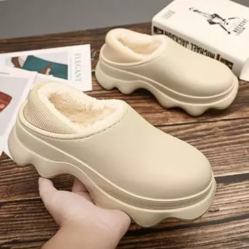 Зимние домашние тапочки унисекс из хлопка женские нескользящие плюшевые тапочки теплые парные домашние мягкие сандалии плоские туфли мужские зимние тапочки 36-37 зелёный