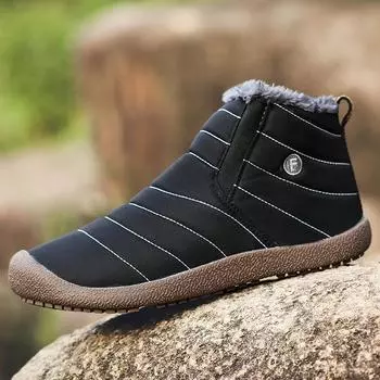 Зимние хлопковые ботинки, новые мужские зимние ботинки на мягкой подошве, теплая хлопковая обувь большого размера, размеры 39–48 39 синий