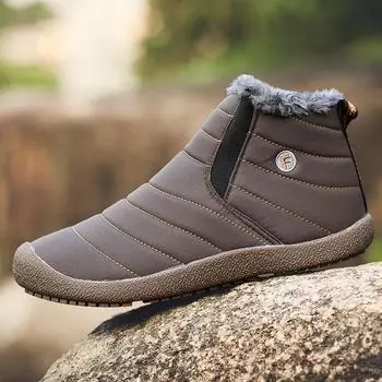 Зимние хлопковые ботинки, новые мужские зимние ботинки на мягкой подошве, теплая хлопковая обувь большого размера, размеры 39–48 39 синий