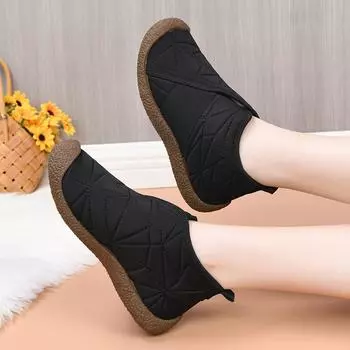 Зимние хлопковые ботинки женские с плоской подошвой, нескользящие, из толстого бархата, зимние ботинки, повседневные теплые короткие ботинки 41 белый