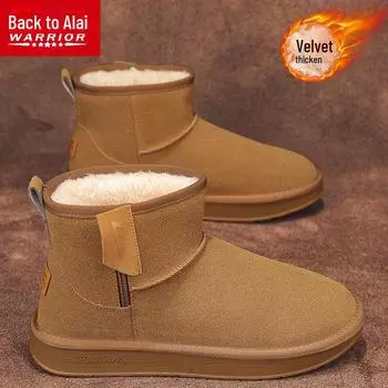 Зимние хлопковые сапоги Warrior Snow Boots: Теплая куртка Martin с бархатной подкладкой для мужчин и женщин 44