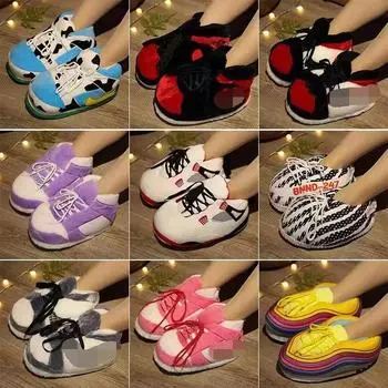 Зимние хлопковые тапочки в стиле TikTok 2023 года — дизайн для пары с изображением кокосовой звезды One Size 36-44cm (Waterproof Rubber Sole)