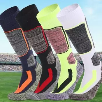 Зимние хлопковые термоноски для взрослых, для мужчин и женщин, теплые, для велоспорта, сноубординга, для спорта, термоноски M чёрный