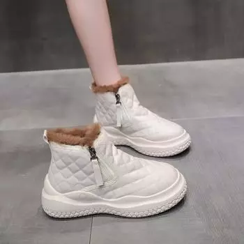 Зимние и зимние теплые сапоги на толстой подошве для женщин 35 чёрный