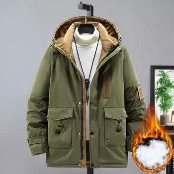 Зимние карго-парки мужские теплые толстые куртки пальто больших размеров парки модная повседневная зимняя куртка 10XL