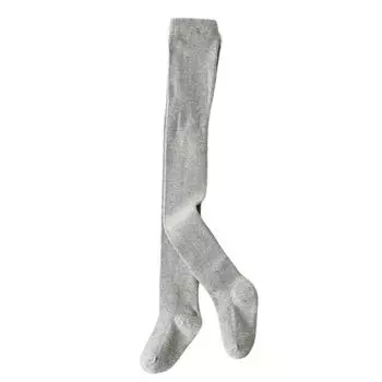 Зимние колготки для маленьких девочек, вязаные леггинсы в рубчик, нижние брюки, нескользящие детские однотонные леггинсы, мягкие теплые длинные чулки, От 2 до 9 лет L