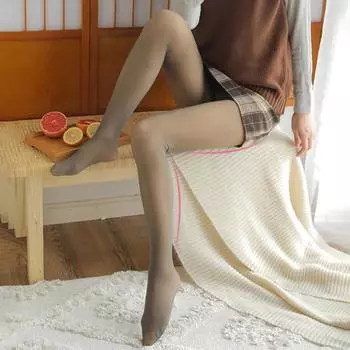 Зимние колготки с толстой плюшевой подкладкой Теплые колготки Термочулки Леггинсы Прозрачные флисовые бархатные колготки Колготки Женские брюки A