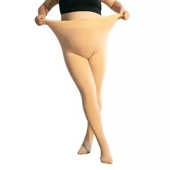 Зимние колготки с высокой талией, колготки, теплые термоколготки, модные толстые леггинсы, женские, осенние 200G телесный