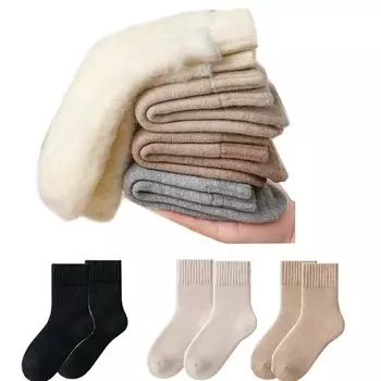 Зимние комнатные ультра холодные начесанные пушистые зимние теплые чрезвычайно теплые запах холодный тепло холодные 3 пары [Komorebi pierce] женские носки, носки, толстые, стильные,