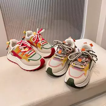 Зимние кроссовки для бега на толстой платформе для женщин, нескользящие, со шнуровкой, с подкладкой из искусственного меха, женские теплые кроссовки для тенниса с флисовой подкладкой 35 розы красного