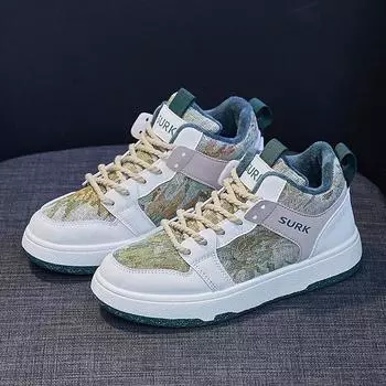 Зимние кроссовки для женской моды плюс плюшевые теплые спортивные кроссовки женские скейтборд-туфли 35