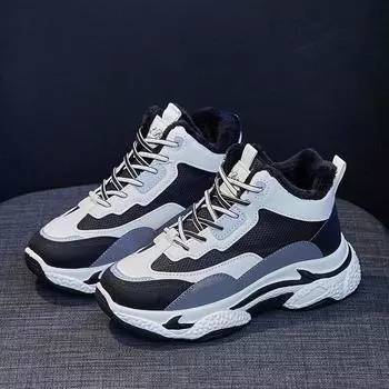 Зимние кроссовки, женские меховые роскошные дизайнерские теплые спортивные кроссовки, женские удобные зимние ботинки, обувь для скейтборда на платформе, обувь 37