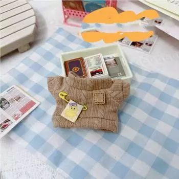 Зимние кукольные свитера, модные свитера, наряды, новое вязаное пальто, 10 см, хлопковая кукла/кукла-идол кофейный