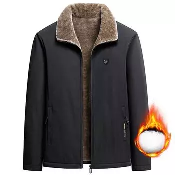 Зимние куртки для мужчин среднего и пожилого возраста, куртка, пальто, удобная утепленная повседневная куртка, мужская одежда для отцов и пожилых людей, большой размер M