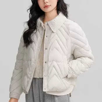 Зимние куртки женские большие размеры модные толстые теплые короткие парки свободные женские пальто с длинными рукавами M красный