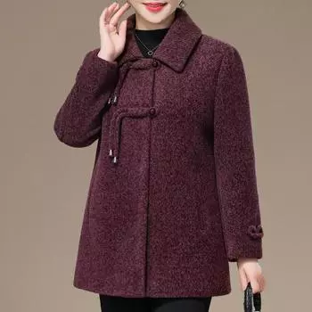 Зимние куртки женские толстые теплые большие размеры верхняя одежда с капюшоном элегантные свободные новые пальто среднего возраста осенняя женская одежда XL фиолетовый