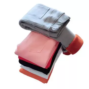 Зимние леггинсы для девочек, коллекция 2023 года, зимние детские бархатные штаны, утепленные длинные брюки для детей, детские узкие брюки-карандаш 100 розовый