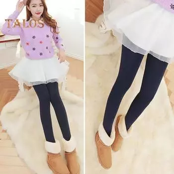 Зимние леггинсы женские с высокой талией, эластичные облегающие брюки с утягивающим эффектом и плюшевой подкладкой для йоги серый