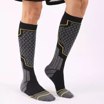 Зимние лыжные носки Yousheng, теплые термоноски для сноуборда, носки для занятий спортом на открытом воздухе в холодную погоду, для катания на лыжах, велоспорта L синий