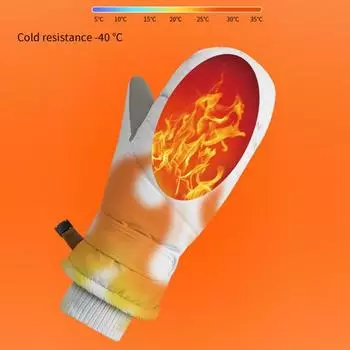 Зимние лыжные перчатки для мужчин и женщин, молодежные нескользящие термоперчатки, ветрозащитные зимние перчатки для согревания рук, для катания на лыжах и велоспорта серый