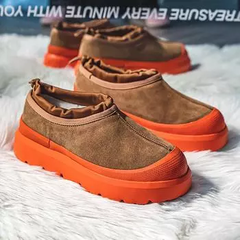 Зимние меховые сапоги 2023 года: Унисекс, увеличенная толстая подошва, плюс бархатное утепление 43 чёрный