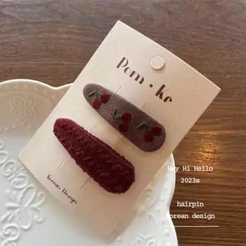 Зимние Милые Вязаные Цветы Заколки для Волос Женские Девичьи Зажимы Шпильки Аксессуары Заколки Головной Убор Украшения about 6.8 cm