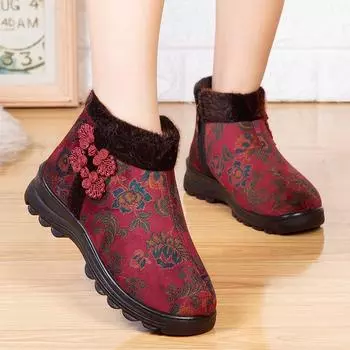 Зимние модные ботинки 2024 года из мягкого нескользящего хлопка с толстой подошвой, теплая повседневная обувь для женщин, зимние ботинки, кроссовки для женщин 35 синий