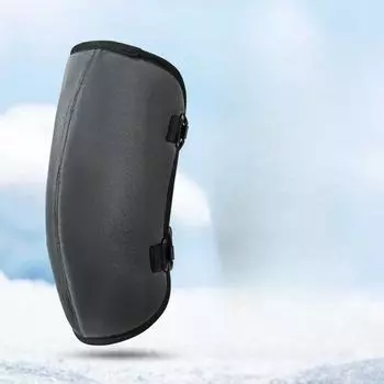 Зимние мотоциклетные наколенники для езды на открытом воздухе, ветрозащитные, водонепроницаемые, с мягкой подкладкой, утолщенные теплые наколенники для мужчин и женщин чёрный