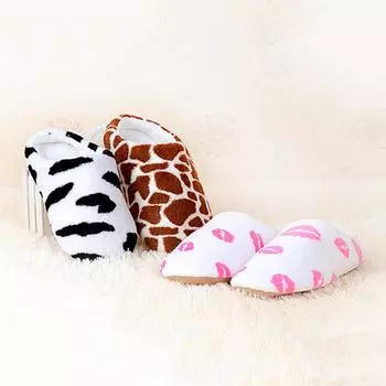 Зимние мягкие нескользящие тапочки, хлопковые сандалии, домашняя обувь, теплая L чёрный