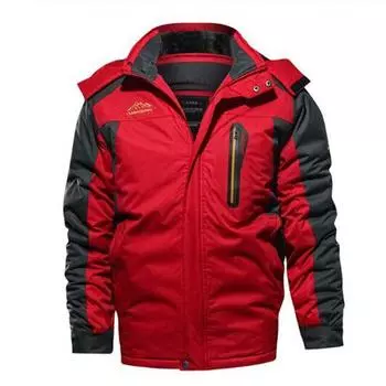 Зимние мужчины в парке с толстым флисом теплый пальто мужчина куртки с капюшоном. 9XL синий